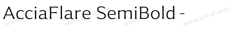AcciaFlare SemiBold字字体转换